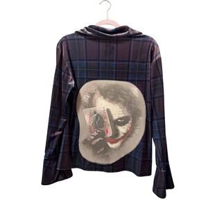 Joker velour snap up blouse bell sleeves up cycle